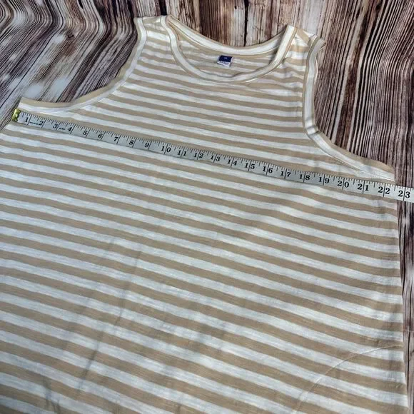 Old Navy Sz X Large Aura Stripe Sleeveless Tank A Line Knee Length Dress Pockets - Picture 3 of 8